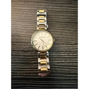Anne Klein Two-Tone Gold and Silver Bracelet Watch